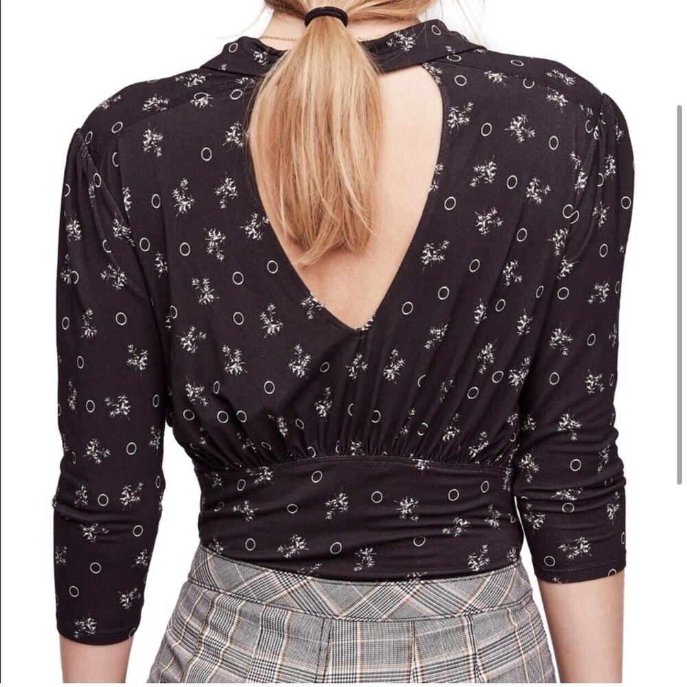 Free People Soraya Black Top Medium NWT - Picture 3 of 10